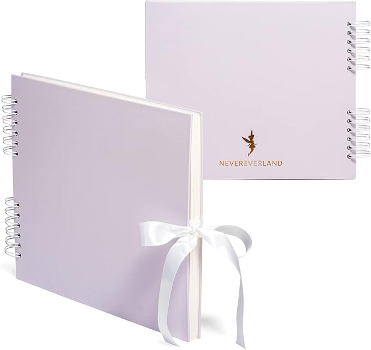 Scrapbook Album - 12x10 Purple Memory Book with 80 Pages of 250gsm Thick Paper, Hardcover Photo Album & Wedding Guest Book with Ribbon Tie & Gift Box